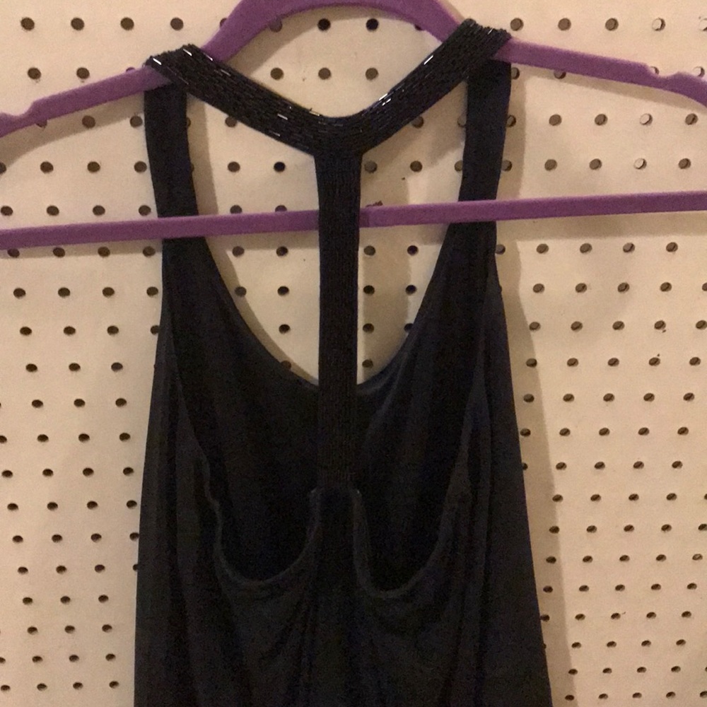 Black racer back tank